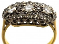 Edwardian 18ct Gold Three Stone Cluster Ring