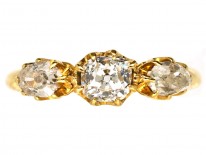 Edwardian 18ct Gold Three Stone Diamond Ring