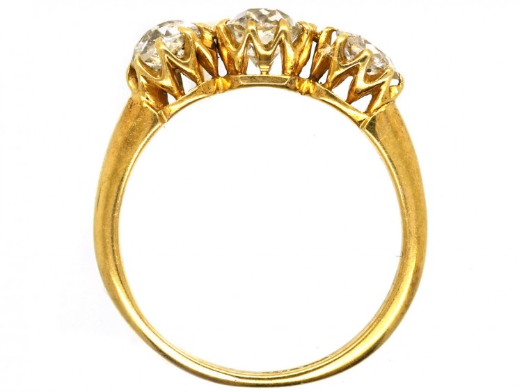 Edwardian 18ct Gold Three Stone Diamond Ring