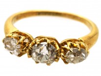 Edwardian 18ct Gold Three Stone Diamond Ring