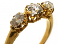 Edwardian 18ct Gold Three Stone Diamond Ring