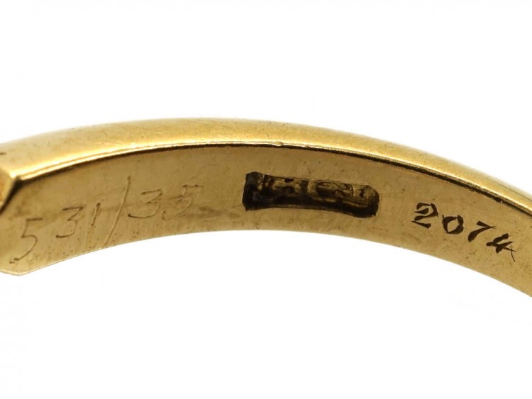 Edwardian 18ct Gold, Sapphire & Diamond Five Stone Ring