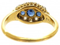 Edwardian 18ct Gold, Diamond & Sapphire Ring