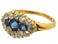 Edwardian 18ct Gold, Diamond & Sapphire Ring