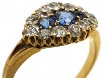 Edwardian 18ct Gold, Diamond & Sapphire Ring