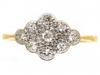 Edwardian Diamond, 18ct Gold & Platinum Diamond Shaped Ring