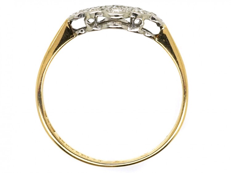 Edwardian Diamond, 18ct Gold & Platinum Diamond Shaped Ring