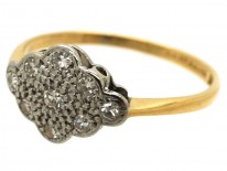 Edwardian Diamond, 18ct Gold & Platinum Diamond Shaped Ring