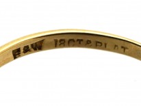 Edwardian Diamond, 18ct Gold & Platinum Diamond Shaped Ring