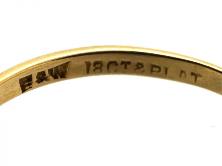 Edwardian Diamond, 18ct Gold & Platinum Diamond Shaped Ring