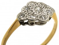 Edwardian Diamond, 18ct Gold & Platinum Diamond Shaped Ring