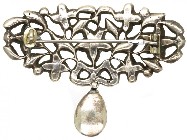 Georgian Silver, Garnet & Paste Brooch