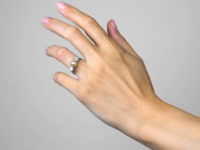 18ct White Gold, Natural Pearl & Diamond Ring