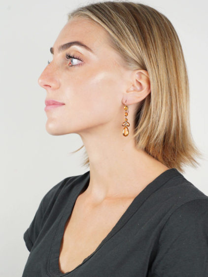 Victorian Gold & Citrine Drop Earrings