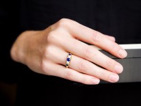 Edwardian 18ct Gold, Sapphire & Diamond Five Stone Ring