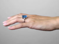 18ct White Gold, Aquamarine & Diamond Ring