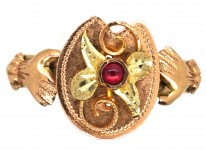 Two Colour Gold Hands & Horseshoe Ring