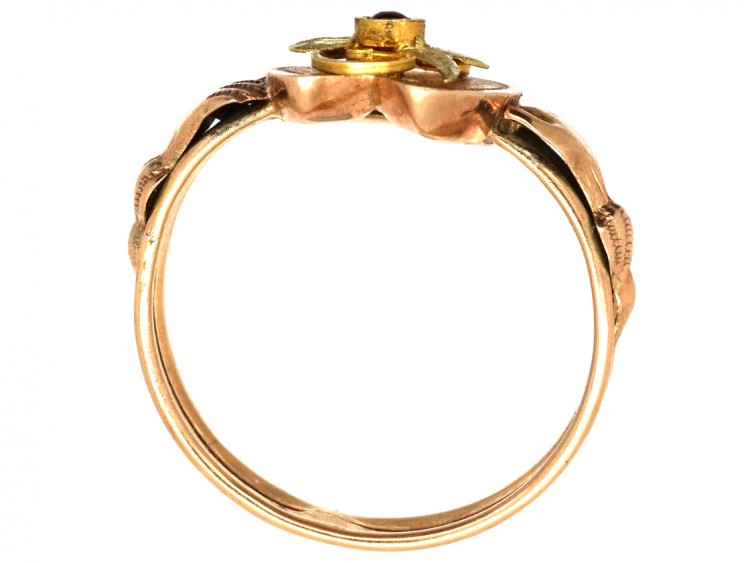 Two Colour Gold Hands & Horseshoe Ring