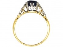 Edwardian 18ct Gold & Platinum, Sapphire & Diamond Ring