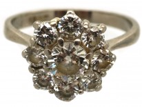 18ct White Gold Diamond Cluster Ring
