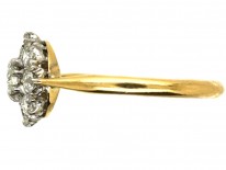 18ct Gold & Platinum Diamond Cluster Ring
