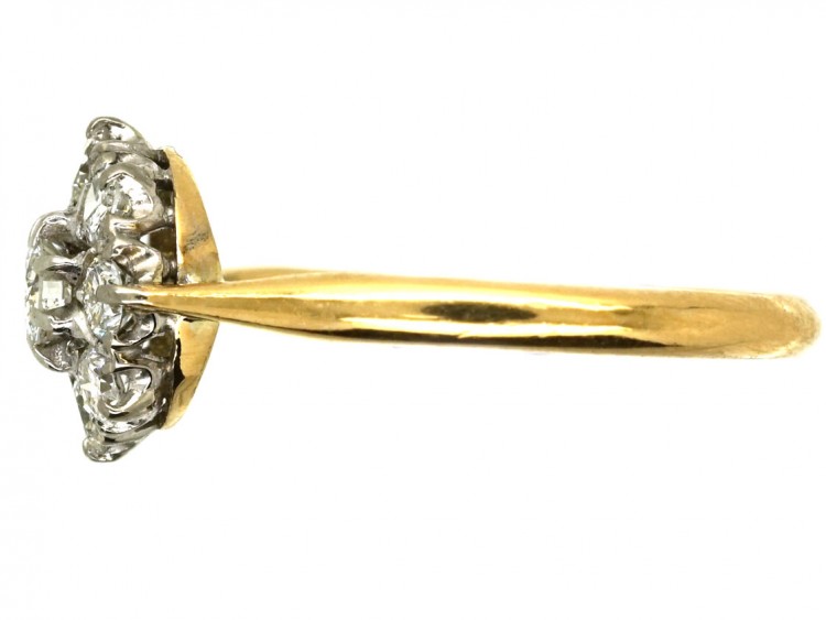 18ct Gold & Platinum Diamond Cluster Ring