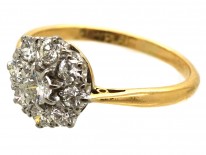 18ct Gold & Platinum Diamond Cluster Ring