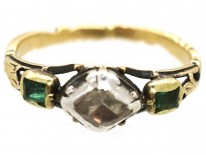 Georgian Emerald & Diamond Ring