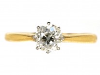 Edwardian 18ct Gold, Diamond Solitaire Ring