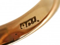 9ct Gold & Carnelian Intaglio with Crest Signet Ring