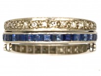 Art Deco Platinum, Diamond, Sapphire & Ruby Flipover Ring