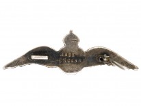 Silver & Enamel RAF Wings Sweet Heart Brooch