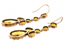 Victorian Gold & Citrine Drop Earrings