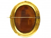 Victorian 18ct Gold Cameo Brooch in Original Case of Corinne