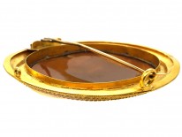Victorian 18ct Gold Cameo Brooch in Original Case of Corinne