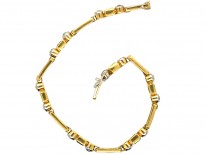 Art Deco 18ct Gold & Platinum, Emerald & Diamond Bracelet