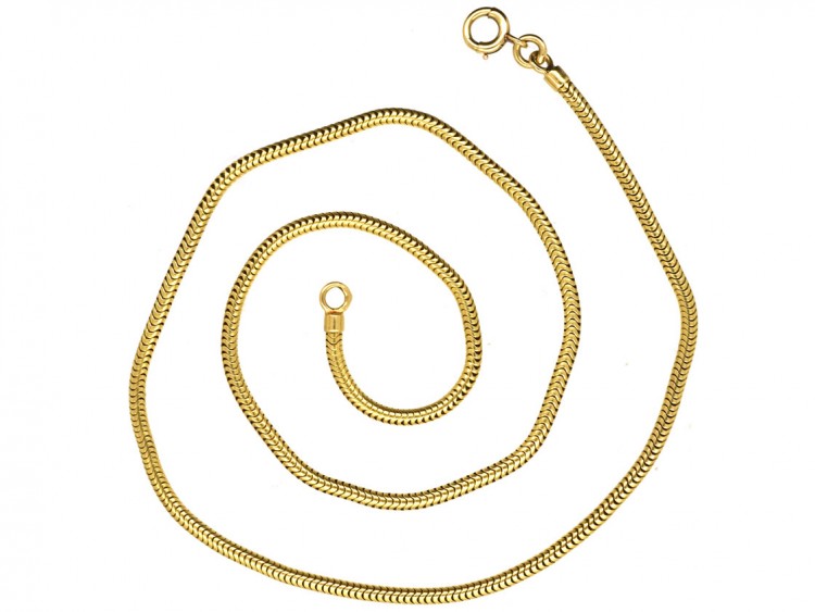 French 18ct Gold Snake Chain