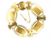 French 18ct Gold & Enamel Regency Bracelet