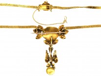 French Regency St Esprit Necklace Set With Diamonds, Opals & Rubies