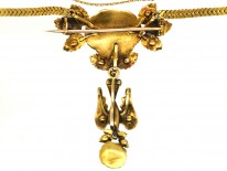French Regency St Esprit Necklace Set With Diamonds, Opals & Rubies