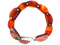 Victorian Scottish Carnelian & Silver Bracelet