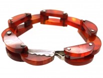 Victorian Scottish Carnelian & Silver Bracelet