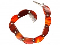 Victorian Scottish Carnelian & Silver Bracelet