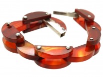 Victorian Scottish Carnelian & Silver Bracelet