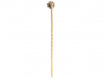 Edwardian Single Stone Diamond Tie Pin
