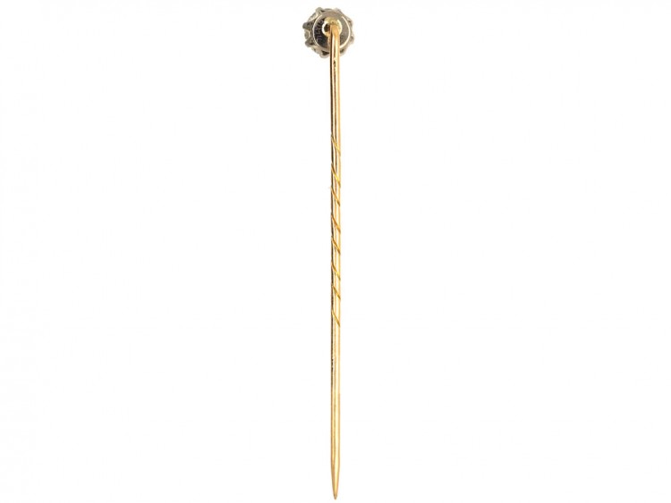 Edwardian Single Stone Diamond Tie Pin