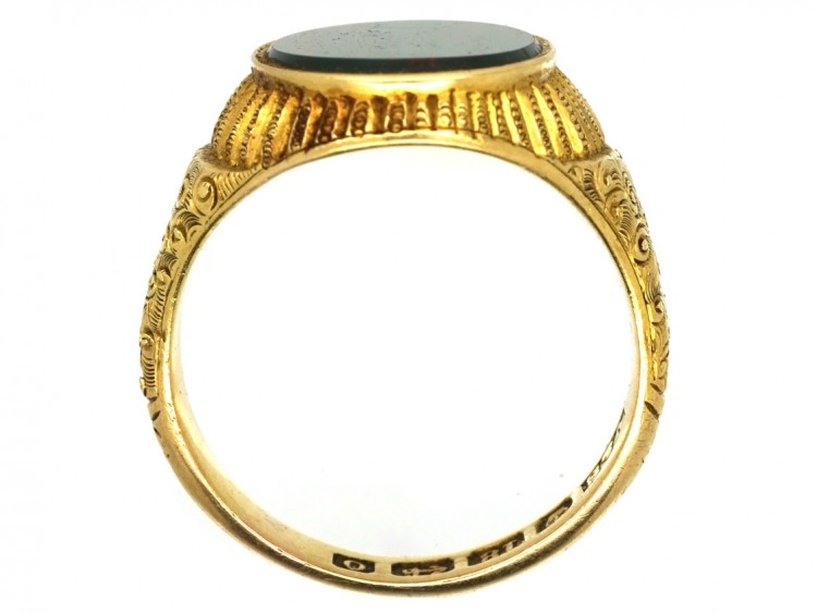 Victorian 18ct Gold & Bloodstone Signet Ring