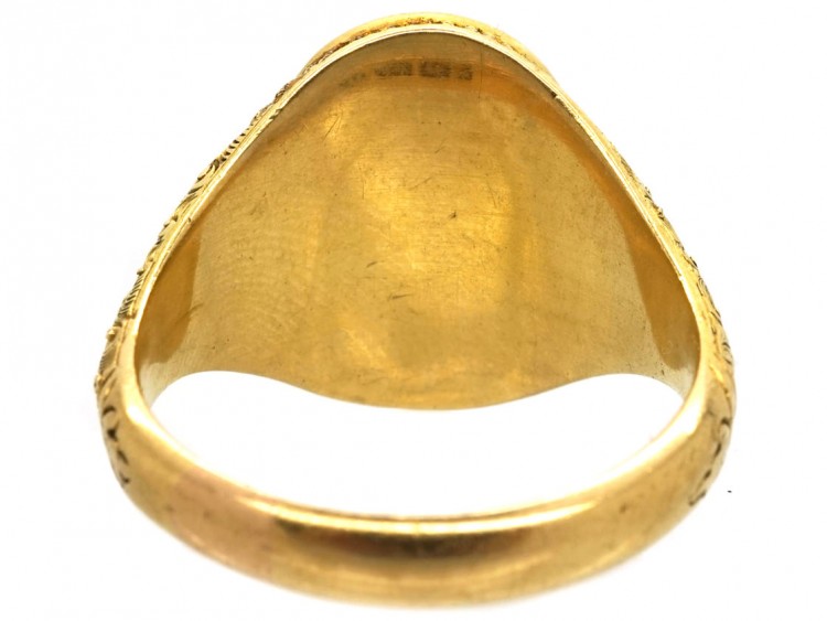 Victorian 18ct Gold & Bloodstone Signet Ring