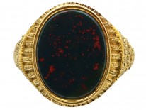 Victorian 18ct Gold & Bloodstone Signet Ring