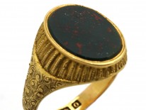 Victorian 18ct Gold & Bloodstone Signet Ring